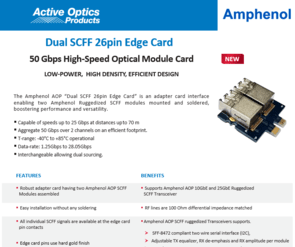 Document 2-pager Dual SCFF 26pin Edge Card